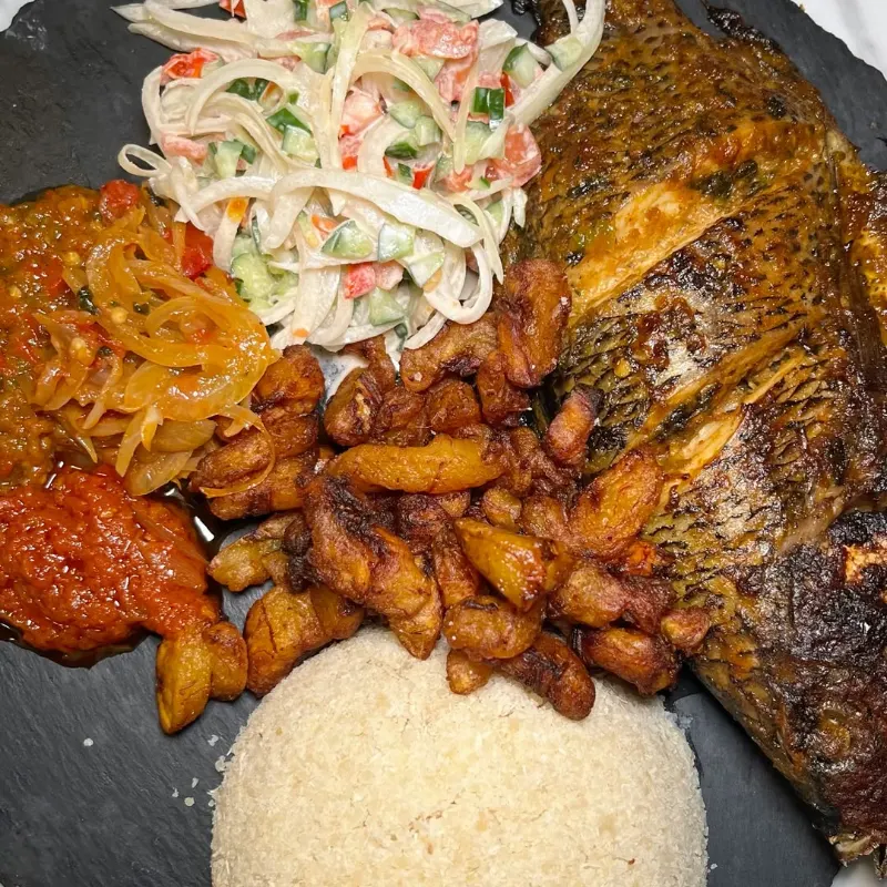 Poisson braisé (carpe)